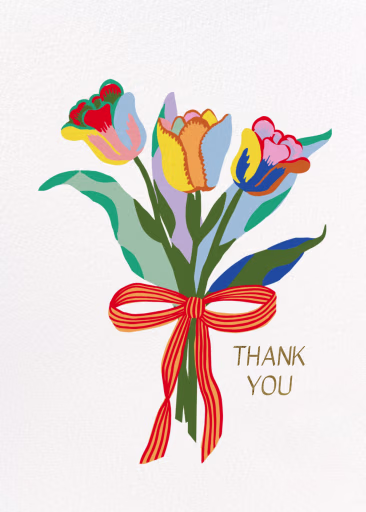 Bow Bouquet - Thank You Card by Hartland Cards