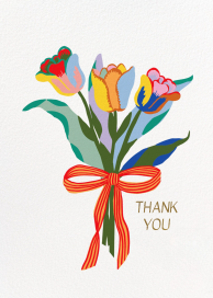 Bow Bouquet - Thank You Card by Hartland Cards