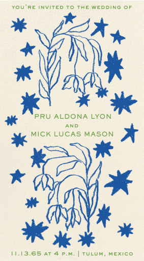 Blue Stars - Wedding Invitation by Iris + Marie