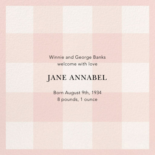 Buffalo Check - Announcement by Oscar de la Renta