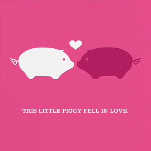 Piggy Love - Valentine's Day Card by Jonathan Adler