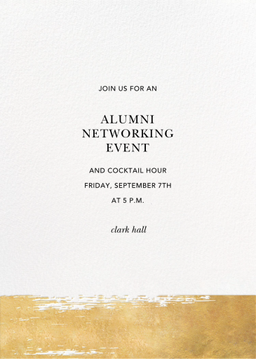 Simple Brushstroke - Alumni Event Invitation by Sugar Paper