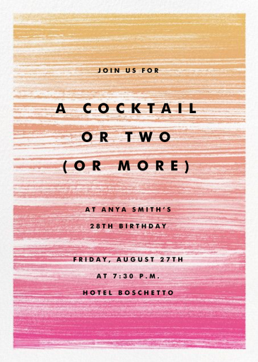 Gradient Messy Strokes - Birthday Invitation by Paperless Post