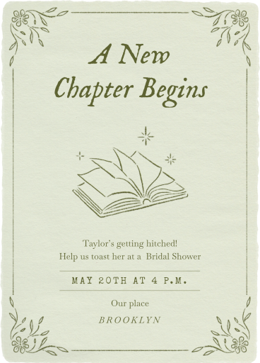 Romance Novel - Bridal Shower Invitation by Paperless Post
