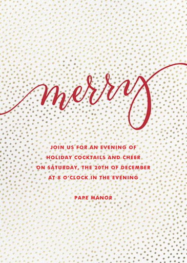 Merry Flurry - Holiday Party Invitation by Sugar Paper