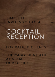 Wood Grain Dark - Cocktail Party Invitation by Paperless Post