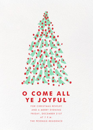 Kaleidoscopic Christmas - Invitation by Linda and Harriett