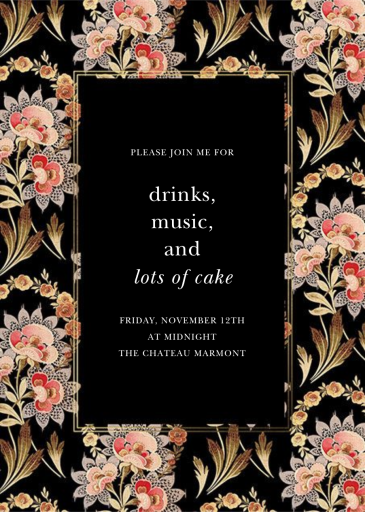 Flemish Tapestry - Invitation by Oscar de la Renta