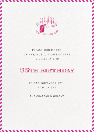 Stripe Border - Birthday Invitation by Paperless Post