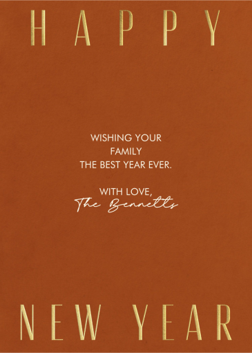 Work It - New Year's Card by Paperless Post - Back