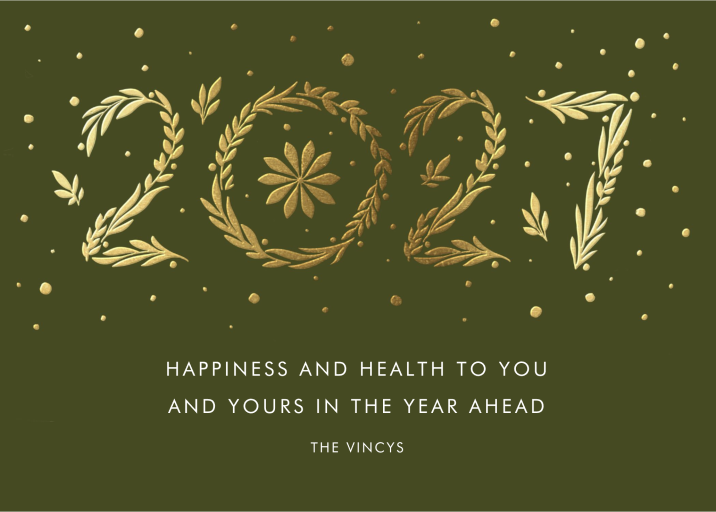 Foliage Wreath New Year 2024 Card
