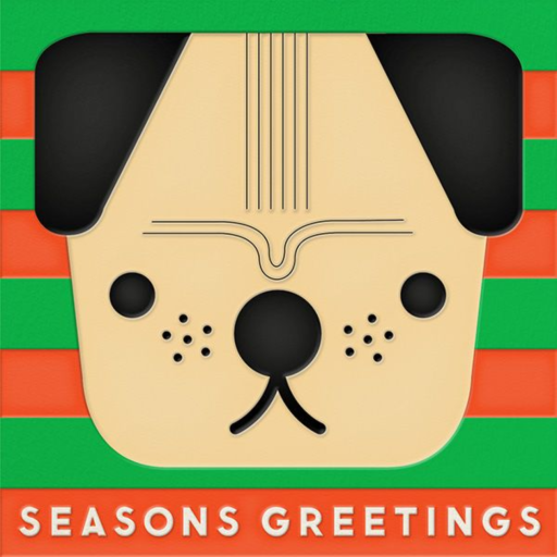 Pug - Christmas Card by The Indigo Bunting