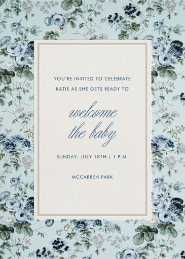 Trellis Bloom - Baby Shower Invitation by Schumacher