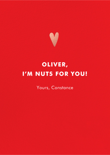Nuts Over You - Valentine's Day Card by Hello!Lucky - Back