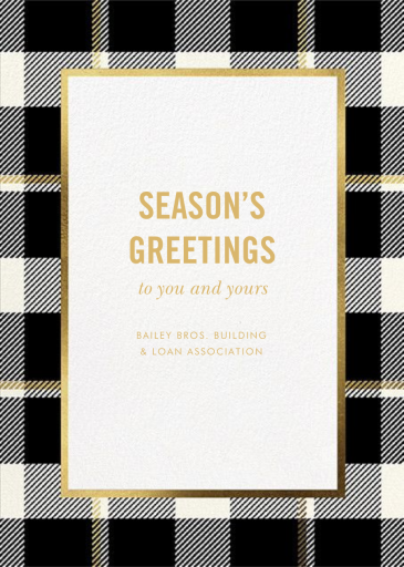 Tartan Suite - Business Holiday Card by kate spade new york