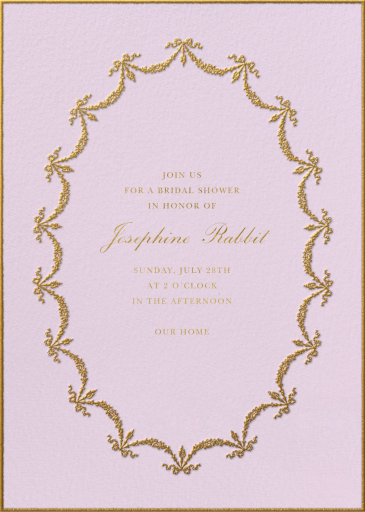 Ruban d’Or - Bridal Shower Invitation by Ladurée