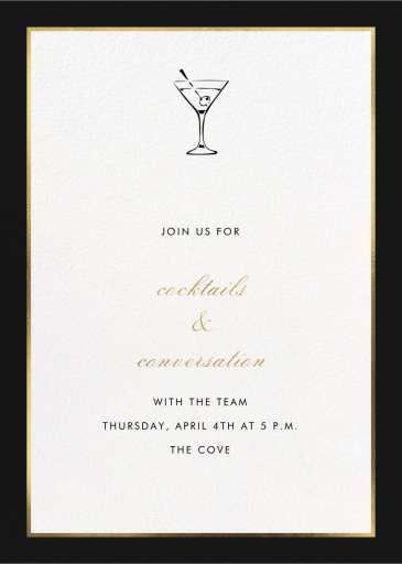 Oro (Tall) - Cocktail Party Invitation by Paperless Post