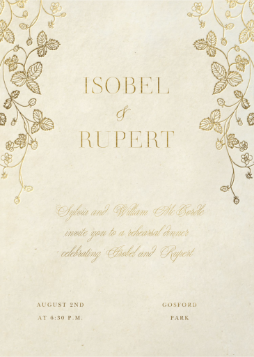 Strawberry Dreams - Rehearsal Dinner Invitation by Paperless Post