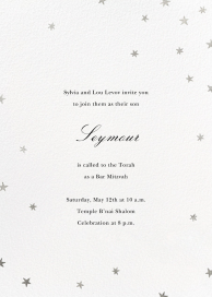 Nightly (Tall) - Bar & Bat Mitzvah Invitation by Paperless Post