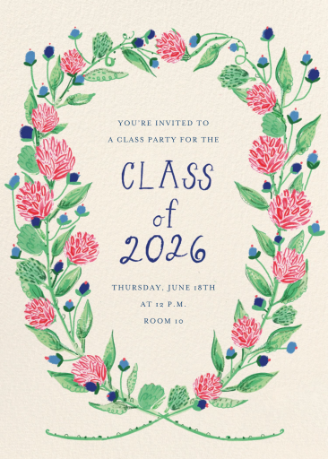 Graduation Wreath - Graduation Invitation by Mr. Boddington's Studio