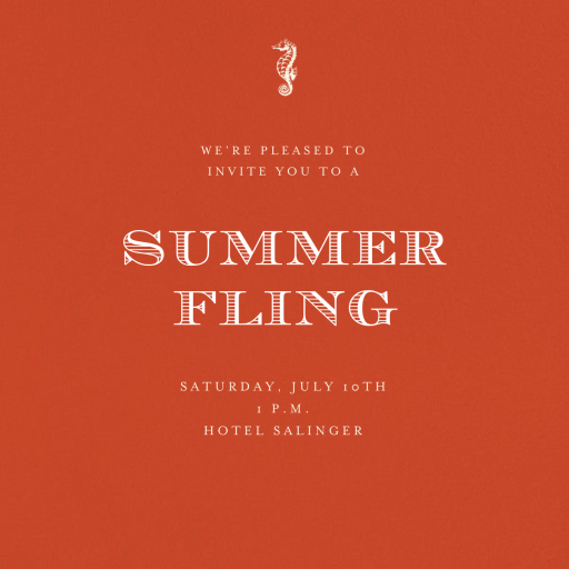 Naranja sanguina (cuadrada) de Paperless Post