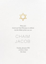 Guiding Star - Bris/Baby Naming Invitation by Paperless Post