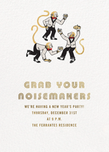 Monkey Suits - New Year's Eve Invitation by Paperless Post