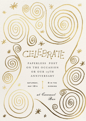 Celebratory Swirls - Party Invitation by Bernard Maisner