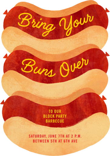 Bring Your Buns Over - Get-Together Invitation by Paperless Post