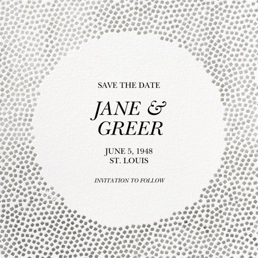 Metallic Confetti - Save the Date by Kelly Wearstler