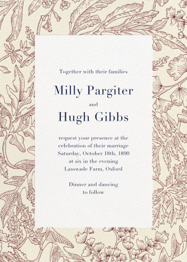 Lush Flora - Wedding Invitation by Liberty