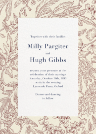 Vintage Botanical Sketch Invitation