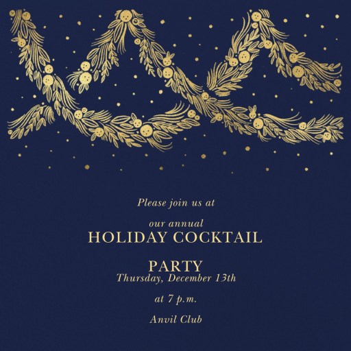 Holiday Drape - Christmas Party Invitation by Paperless Post