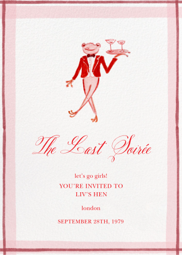 Tuxedo Frog - Bridal Shower Invitation by Ten Story Stationery