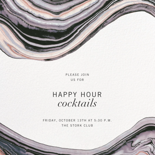 Marbleized - Happy Hour Invitation by Kelly Wearstler