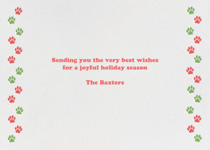 Happy Pawlidays - Holiday Card by Paperless Post - Back