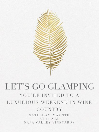 Palmier - Glamping Invitation by Paperless Post