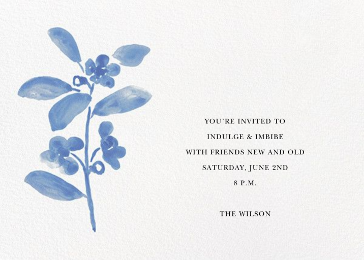 Watercolor Bloom - Invitation by Linda and Harriett