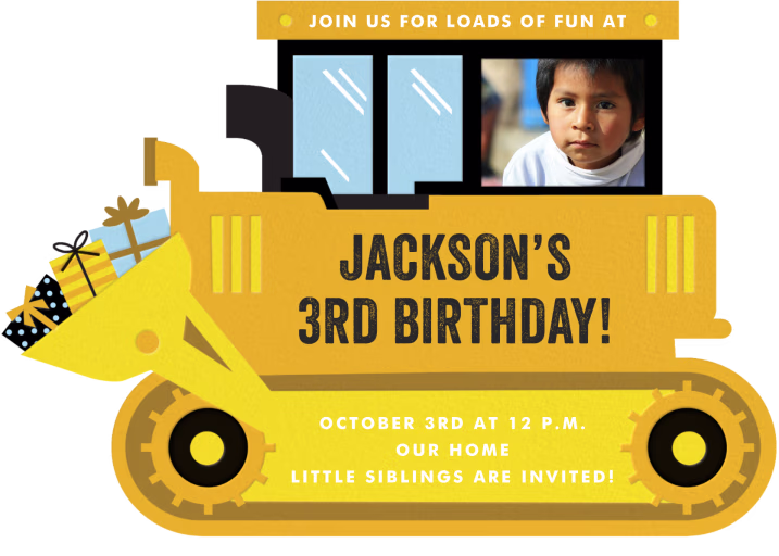 Birthday Dozer - Birthday Invitation by Cheree Berry Paper & Design