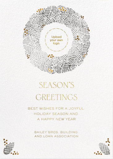 Pinecone Wreath - Christmas Card by Paperless Post