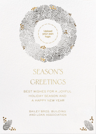 Pinecone Wreath - Business Holiday Card by Paperless Post