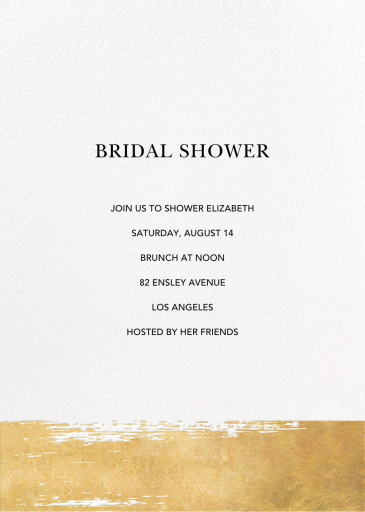Simple Brushstroke - Bridal Shower Invitation by Sugar Paper