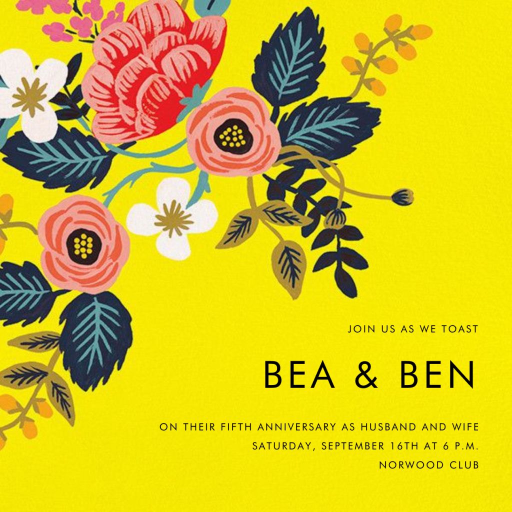 Birch Monarch - Invitation | Send online instantly | RSVP tracking