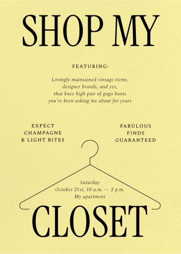 Closet Shop - Business Event Invitation by Paperless Post
