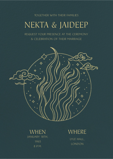 Symbol of Agni - Wedding Invitation by Chand Sitara