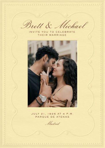 Photo Scalloped Frame Invitation