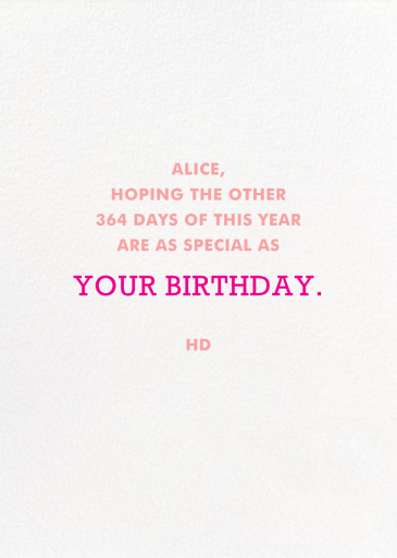 Happy Happy Happy - Jonathan Adler - Birthday Card by Jonathan Adler - Back
