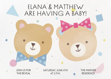 Bear-y Welcome - Gender Reveal Invitation by Paperless Post