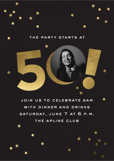 Golden Sparkle - Invitation by Cheree Berry Paper & Design