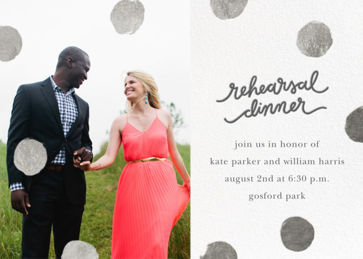 Big Dot Rehearsal (Photo) - Rehearsal Dinner Invitation by Sugar Paper